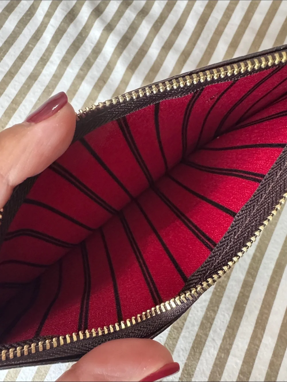 Louis Vuitton **price reflects